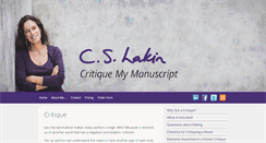 Desktop Screenshot of critiquemymanuscript.com